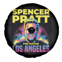 Spencer Pratt for Mayor Los Angeles Synthwave Graphic Spare Tire Cover Retro Neon California Supporter
