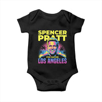 Spencer Pratt for Mayor Los Angeles Synthwave Graphic Baby Onesie Retro Neon California Supporter