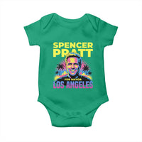 Spencer Pratt for Mayor Los Angeles Synthwave Graphic Baby Onesie Retro Neon California Supporter
