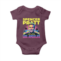 Spencer Pratt for Mayor Los Angeles Synthwave Graphic Baby Onesie Retro Neon California Supporter