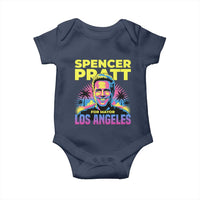 Spencer Pratt for Mayor Los Angeles Synthwave Graphic Baby Onesie Retro Neon California Supporter