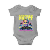 Spencer Pratt for Mayor Los Angeles Synthwave Graphic Baby Onesie Retro Neon California Supporter