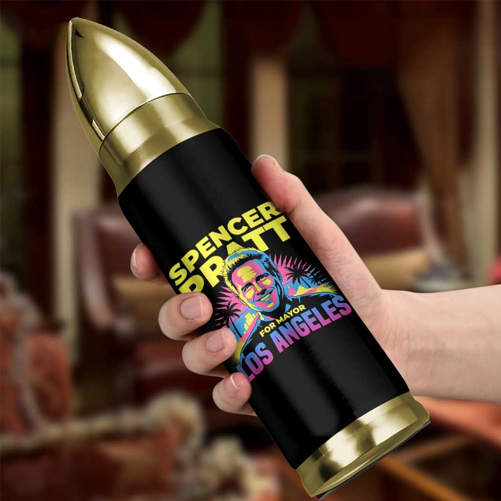 Spencer Pratt for Mayor Los Angeles Synthwave Graphic Bullet Tumbler Retro Neon California Supporter