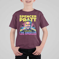 Spencer Pratt for Mayor Los Angeles Synthwave Graphic T Shirt For Kid Retro Neon California Supporter