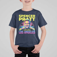 Spencer Pratt for Mayor Los Angeles Synthwave Graphic T Shirt For Kid Retro Neon California Supporter