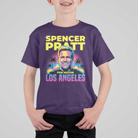 Spencer Pratt for Mayor Los Angeles Synthwave Graphic T Shirt For Kid Retro Neon California Supporter