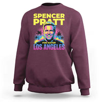 Spencer Pratt for Mayor Los Angeles Synthwave Graphic Sweatshirt Retro Neon California Supporter