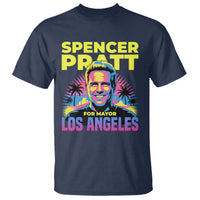 Spencer Pratt for Mayor Los Angeles Synthwave Graphic T Shirt Retro Neon California Supporter