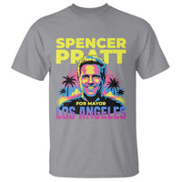 Spencer Pratt for Mayor Los Angeles Synthwave Graphic T Shirt Retro Neon California Supporter