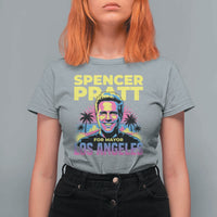 Spencer Pratt for Mayor Los Angeles Synthwave Graphic T Shirt For Women Retro Neon California Supporter