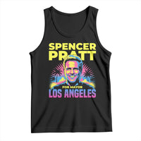 Spencer Pratt for Mayor Los Angeles Synthwave Graphic Tank Top Retro Neon California Supporter