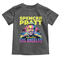Spencer Pratt for Mayor Los Angeles Synthwave Graphic Toddler T Shirt Retro Neon California Supporter