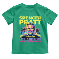 Spencer Pratt for Mayor Los Angeles Synthwave Graphic Toddler T Shirt Retro Neon California Supporter