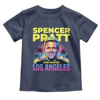 Spencer Pratt for Mayor Los Angeles Synthwave Graphic Toddler T Shirt Retro Neon California Supporter