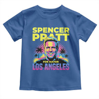 Spencer Pratt for Mayor Los Angeles Synthwave Graphic Toddler T Shirt Retro Neon California Supporter