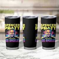 Spencer Pratt for Mayor Los Angeles Synthwave Graphic Tumbler Cup Retro Neon California Supporter