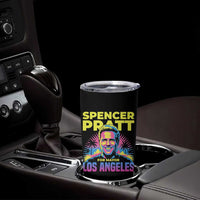 Spencer Pratt for Mayor Los Angeles Synthwave Graphic Tumbler Cup Retro Neon California Supporter