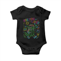 See You Later Alligator Last Day Of School Baby Onesie Cute Neon Chalkboard Kindergarten Graduation