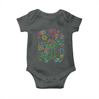 See You Later Alligator Last Day Of School Baby Onesie Cute Neon Chalkboard Kindergarten Graduation