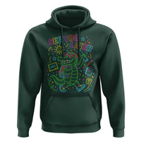 See You Later Alligator Last Day Of School Hoodie Cute Neon Chalkboard Kindergarten Graduation
