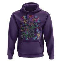 See You Later Alligator Last Day Of School Hoodie Cute Neon Chalkboard Kindergarten Graduation