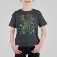 See You Later Alligator Last Day Of School T Shirt For Kid Cute Neon Chalkboard Kindergarten Graduation