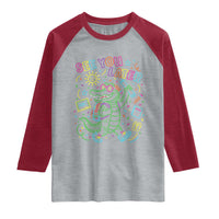 See You Later Alligator Last Day Of School Raglan Shirt Cute Neon Chalkboard Kindergarten Graduation