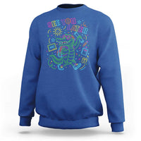 See You Later Alligator Last Day Of School Sweatshirt Cute Neon Chalkboard Kindergarten Graduation