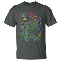 See You Later Alligator Last Day Of School T Shirt Cute Neon Chalkboard Kindergarten Graduation