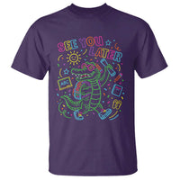See You Later Alligator Last Day Of School T Shirt Cute Neon Chalkboard Kindergarten Graduation