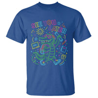 See You Later Alligator Last Day Of School T Shirt Cute Neon Chalkboard Kindergarten Graduation