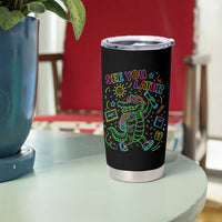 See You Later Alligator Last Day Of School Tumbler Cup Cute Neon Chalkboard Kindergarten Graduation
