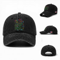 See You Later Alligator Last Day Of School Washed Cotton Baseball Cap Cute Neon Chalkboard Kindergarten Graduation