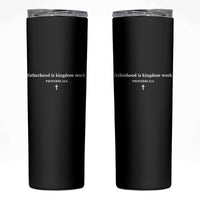 Fatherhood Is Kingdom Work Minimalist Christian Dad Skinny Tumbler Cross Scripture Proverbs 22:6 Religious Fathers Day