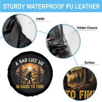 Retro Bigfoot Dad Like Me Is Hard To Find Spare Tire Cover Sasquatch Gift for Outdoorsy Fathers Myth Seekers