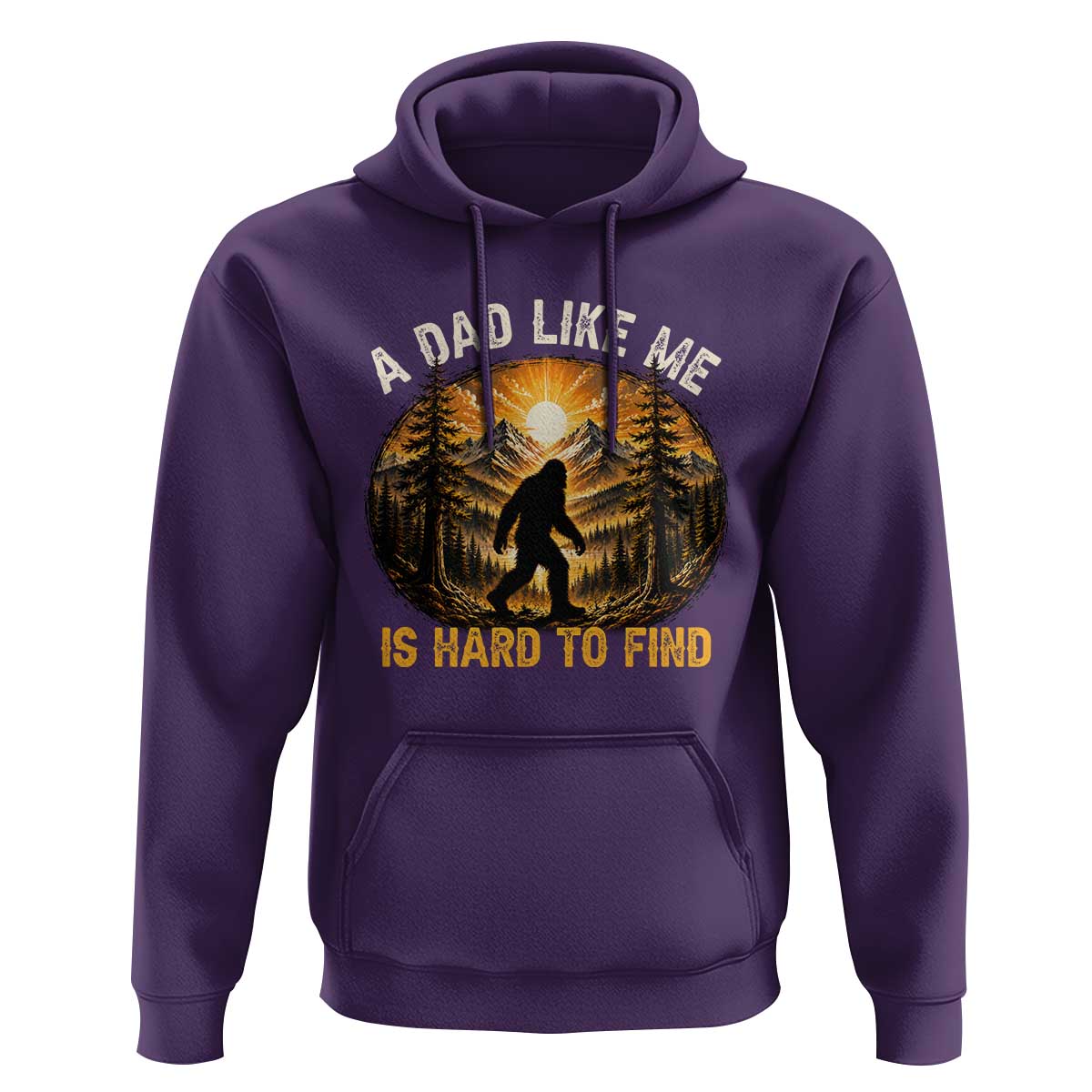Retro Bigfoot Dad Like Me Is Hard To Find Hoodie Sasquatch Gift for Outdoorsy Fathers Myth Seekers