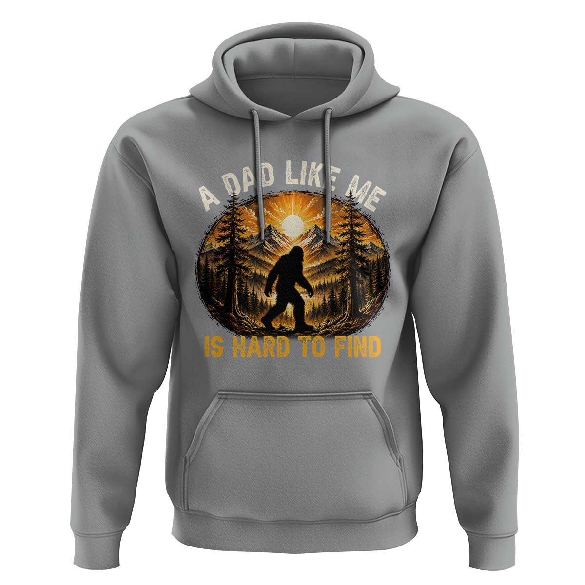 Retro Bigfoot Dad Like Me Is Hard To Find Hoodie Sasquatch Gift for Outdoorsy Fathers Myth Seekers