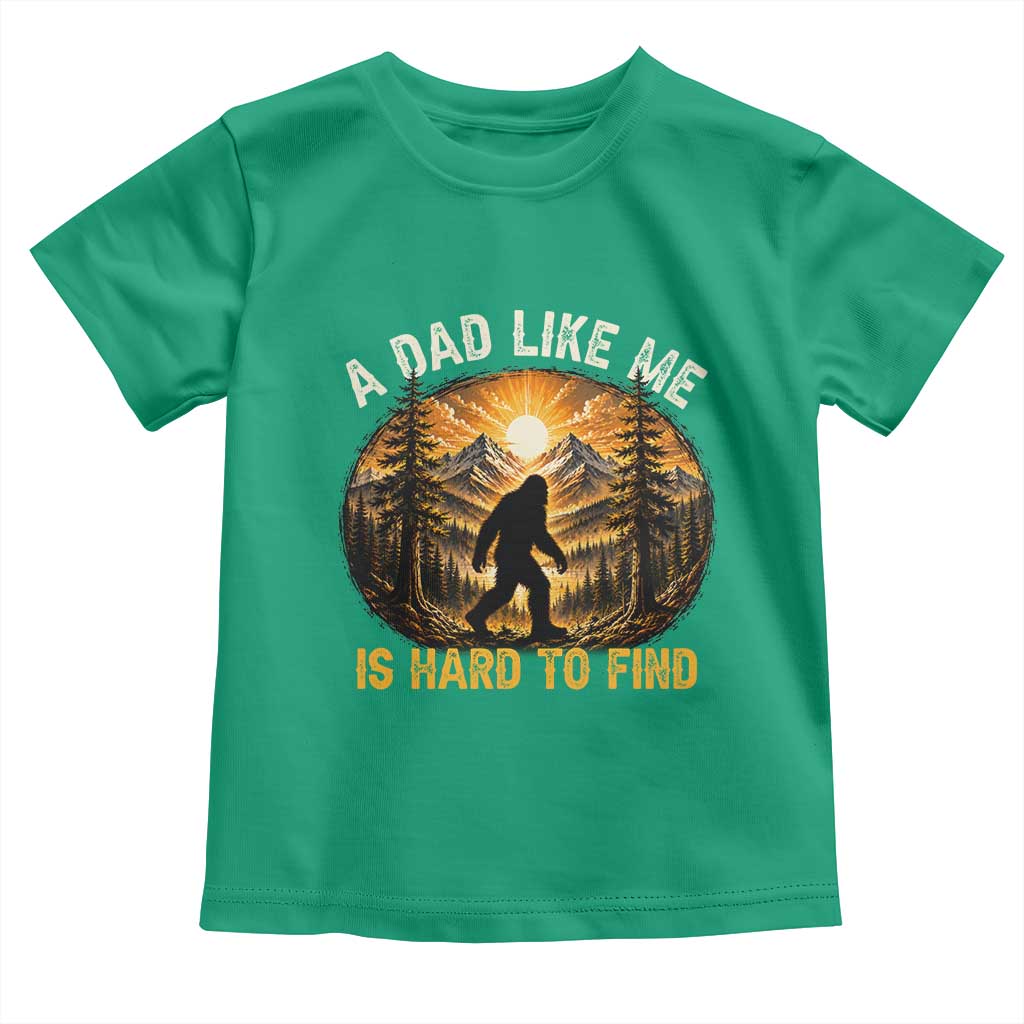 Retro Bigfoot Dad Like Me Is Hard To Find Toddler T Shirt Sasquatch Gift for Outdoorsy Fathers Myth Seekers