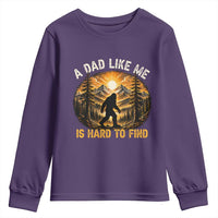 Retro Bigfoot Dad Like Me Is Hard To Find Youth Sweatshirt Sasquatch Gift for Outdoorsy Fathers Myth Seekers