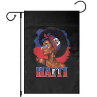 Haitian Queen Afro Melanin Graphic Garden Flag Haiti Flag Heritage Pride