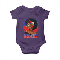 Haitian Queen Afro Melanin Graphic Baby Onesie Haiti Flag Heritage Pride