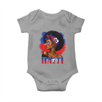 Haitian Queen Afro Melanin Graphic Baby Onesie Haiti Flag Heritage Pride