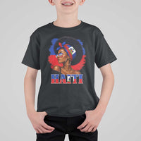 Haitian Queen Afro Melanin Graphic T Shirt For Kid Haiti Flag Heritage Pride