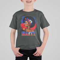 Haitian Queen Afro Melanin Graphic T Shirt For Kid Haiti Flag Heritage Pride