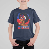 Haitian Queen Afro Melanin Graphic T Shirt For Kid Haiti Flag Heritage Pride