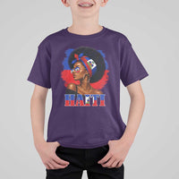 Haitian Queen Afro Melanin Graphic T Shirt For Kid Haiti Flag Heritage Pride