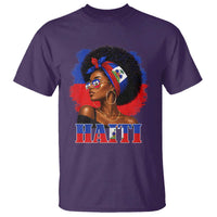 Haitian Queen Afro Melanin Graphic T Shirt Haiti Flag Heritage Pride