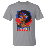Haitian Queen Afro Melanin Graphic T Shirt Haiti Flag Heritage Pride