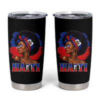 Haitian Queen Afro Melanin Graphic Tumbler Cup Haiti Flag Heritage Pride