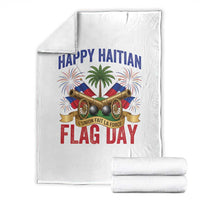 Happy Haitian Flag Day Celebration Graphic Throw Blanket May 18 National Pride Haiti Heritage